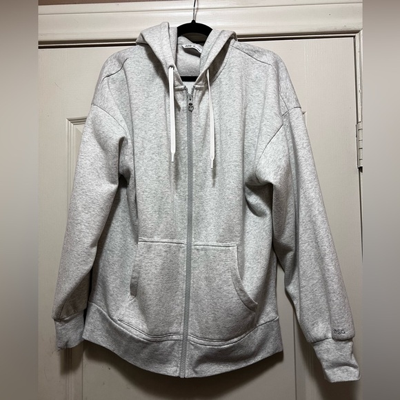 DSG Zip Fleece hooded jacket, ash gray. Size medium. - Picture 3 of 4